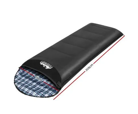 Sleeping Bag Single Camping Hiking Winter Thermal Grey