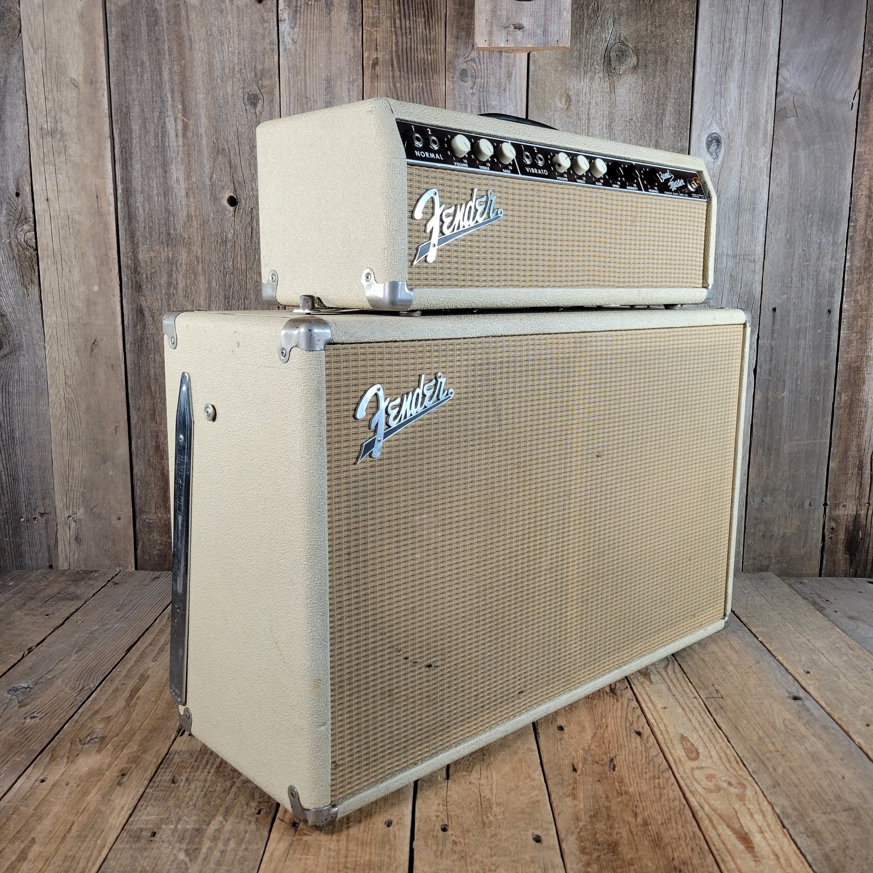 SOLD - Fender Bandmaster 6G7-A 1962 Blond Head and Cabinet