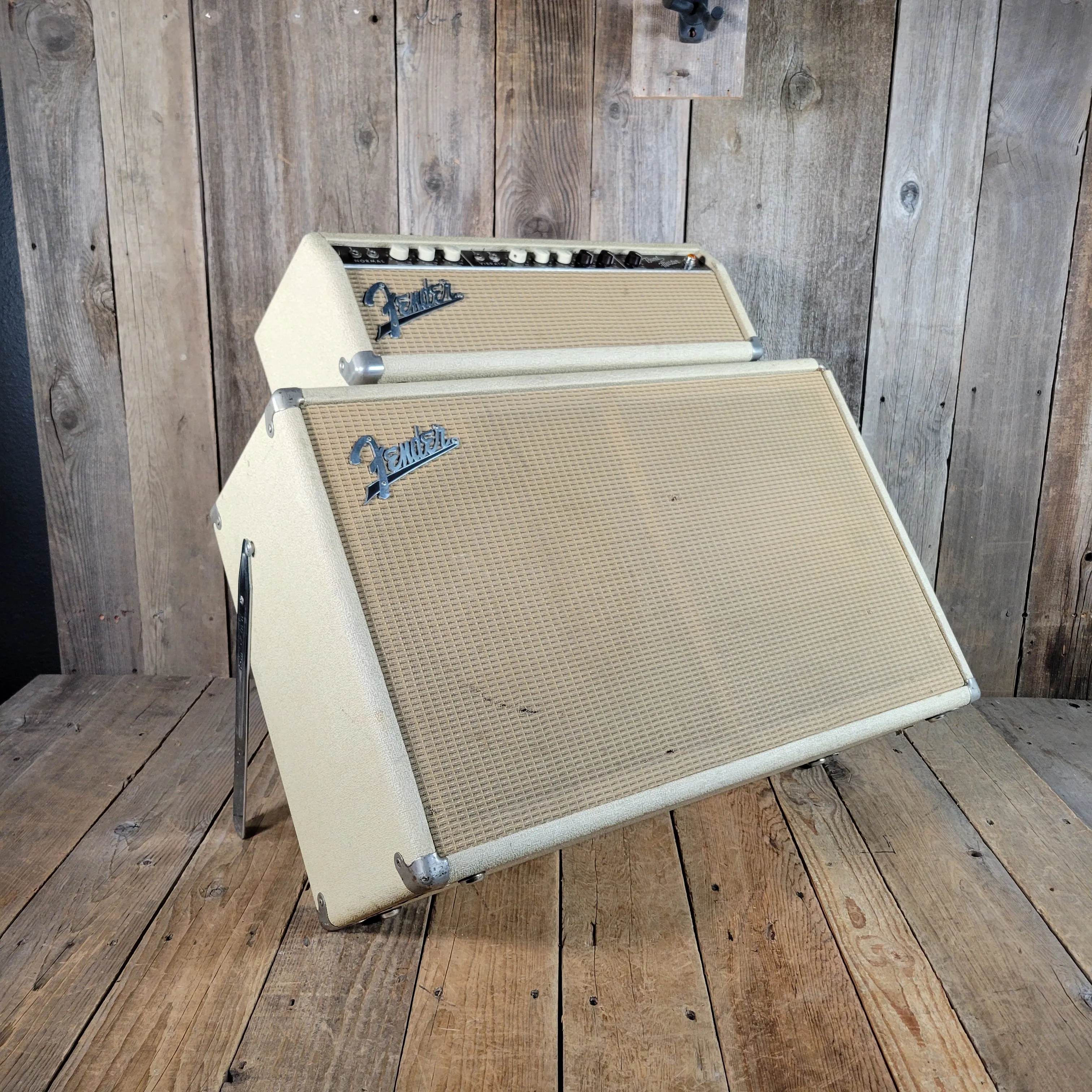 SOLD - Fender Bandmaster 6G7-A 1962 Blond Head and Cabinet