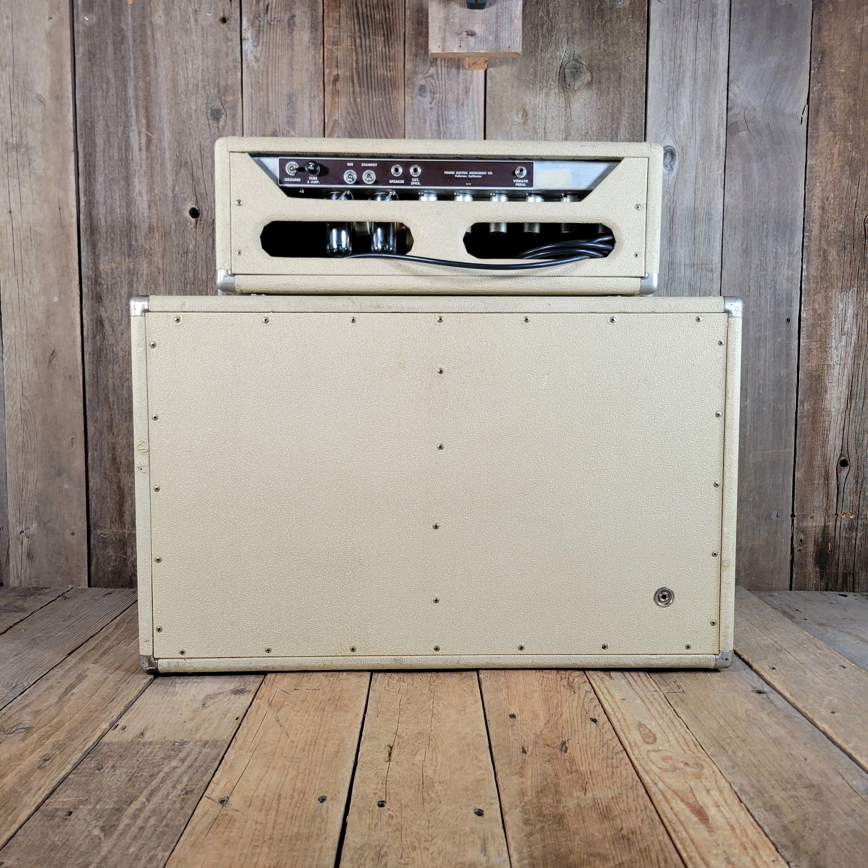 SOLD - Fender Bandmaster 6G7-A 1962 Blond Head and Cabinet
