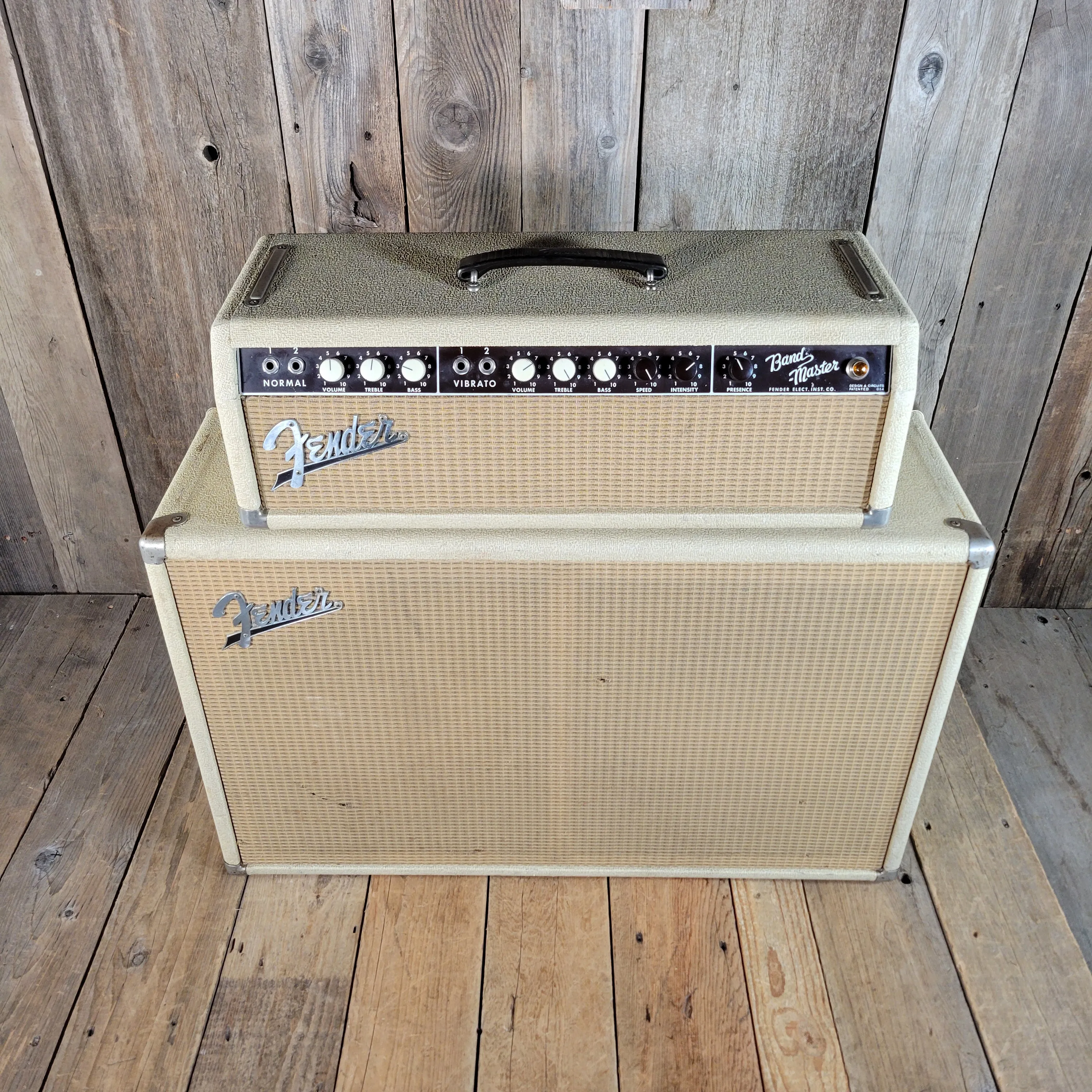 SOLD - Fender Bandmaster 6G7-A 1962 Blond Head and Cabinet