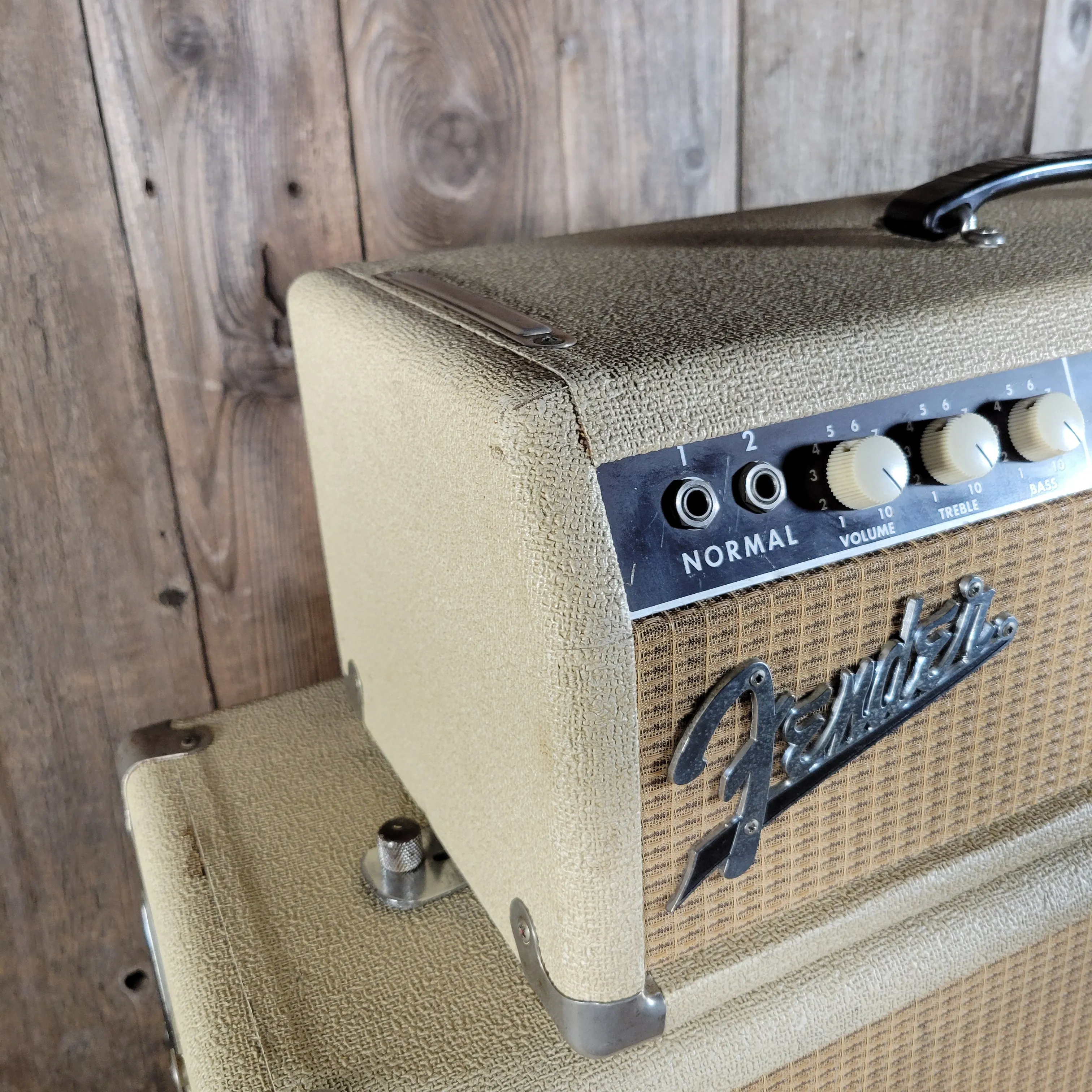 SOLD - Fender Bandmaster 6G7-A 1962 Blond Head and Cabinet