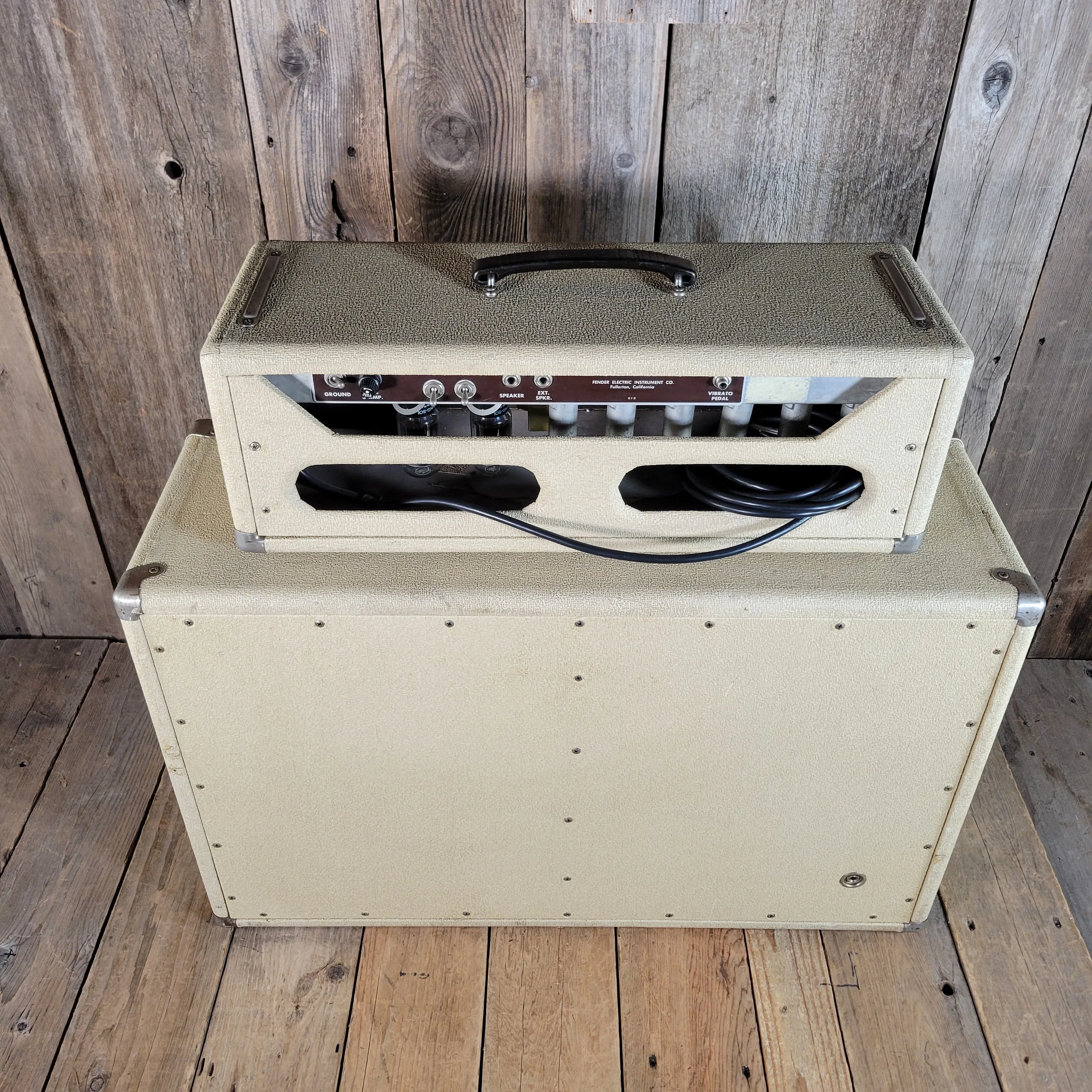 SOLD - Fender Bandmaster 6G7-A 1962 Blond Head and Cabinet