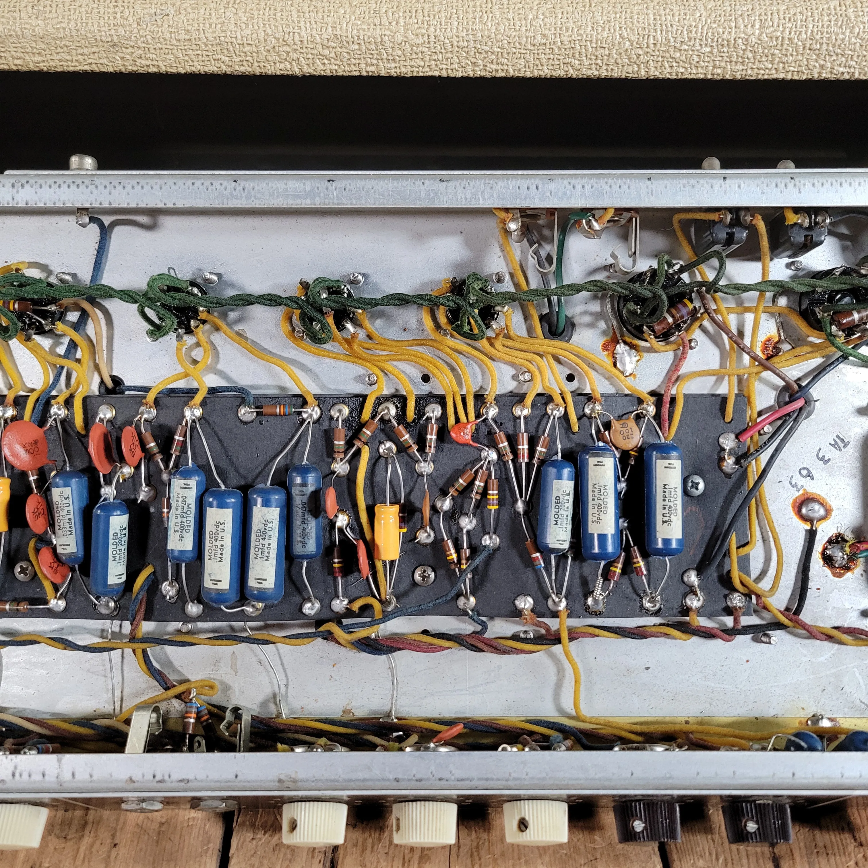 SOLD - Fender Bandmaster 6G7-A 1962 Blond Head and Cabinet