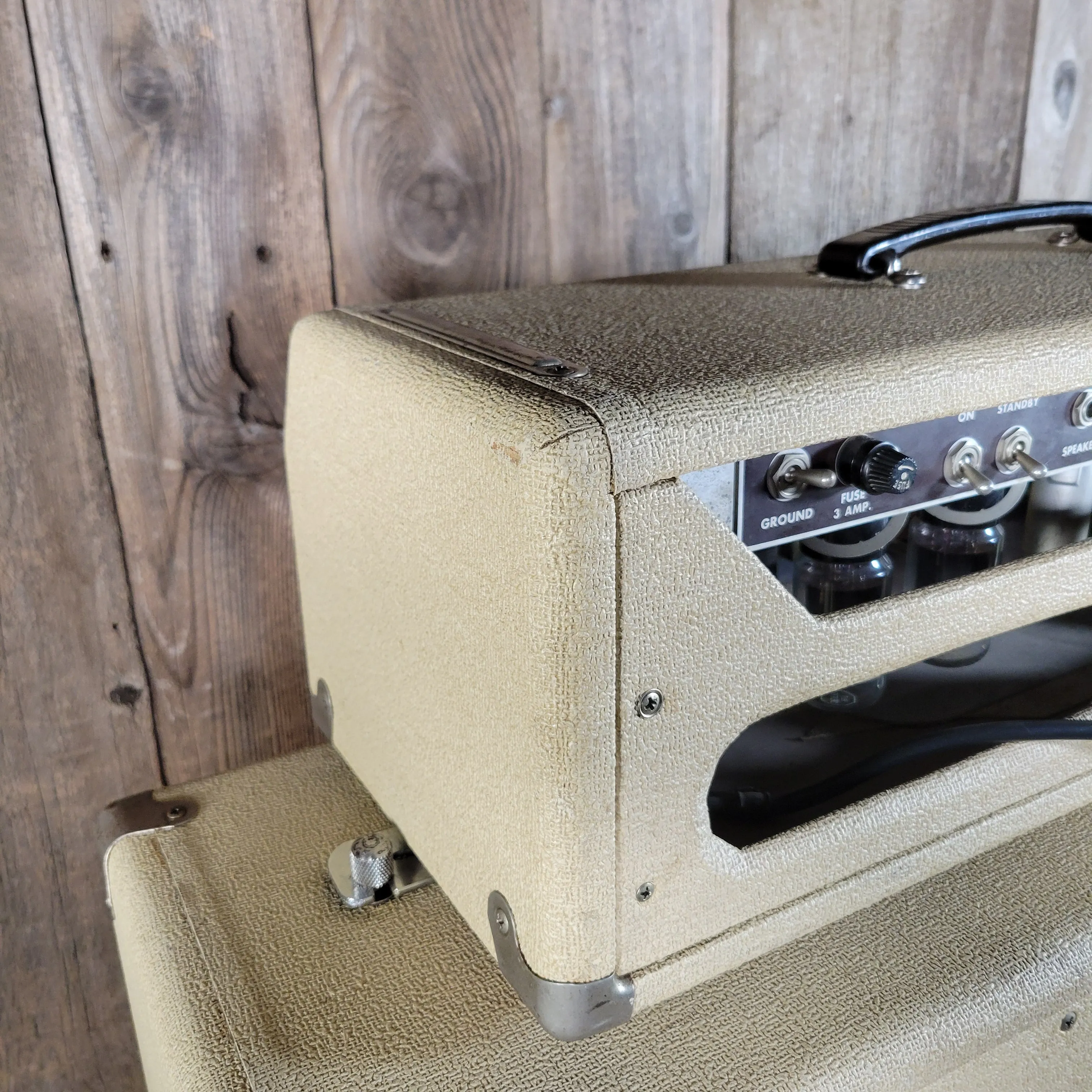 SOLD - Fender Bandmaster 6G7-A 1962 Blond Head and Cabinet