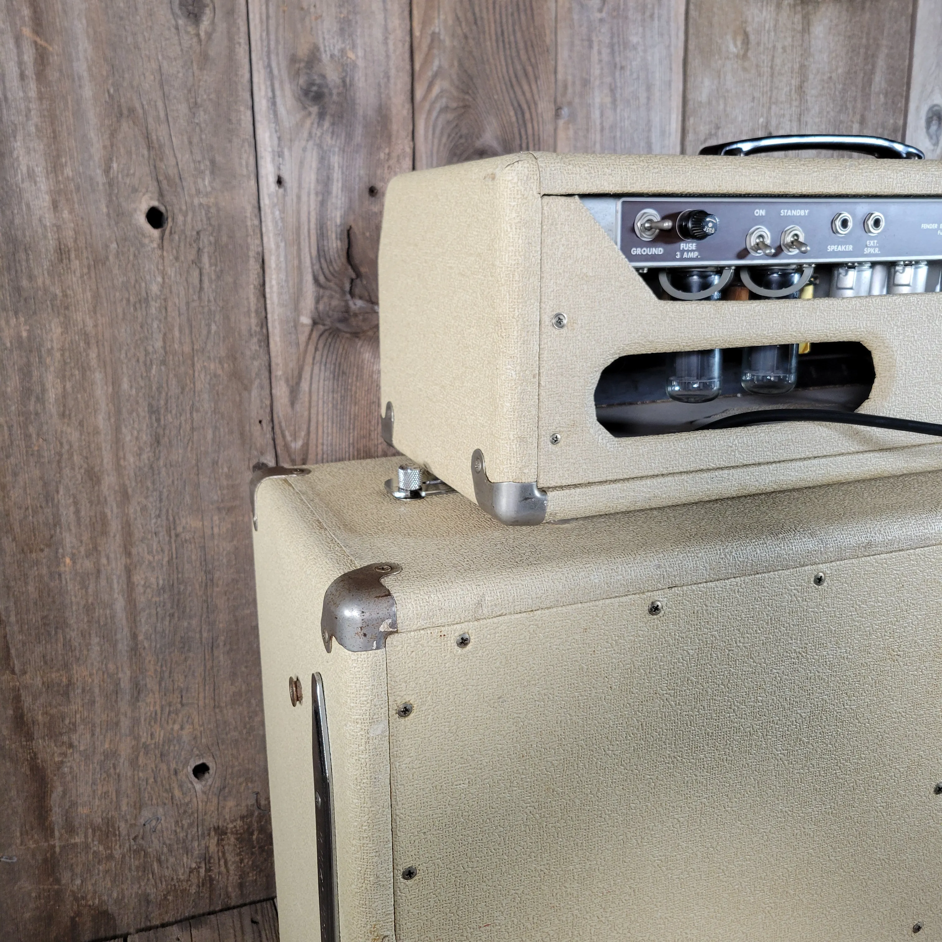 SOLD - Fender Bandmaster 6G7-A 1962 Blond Head and Cabinet