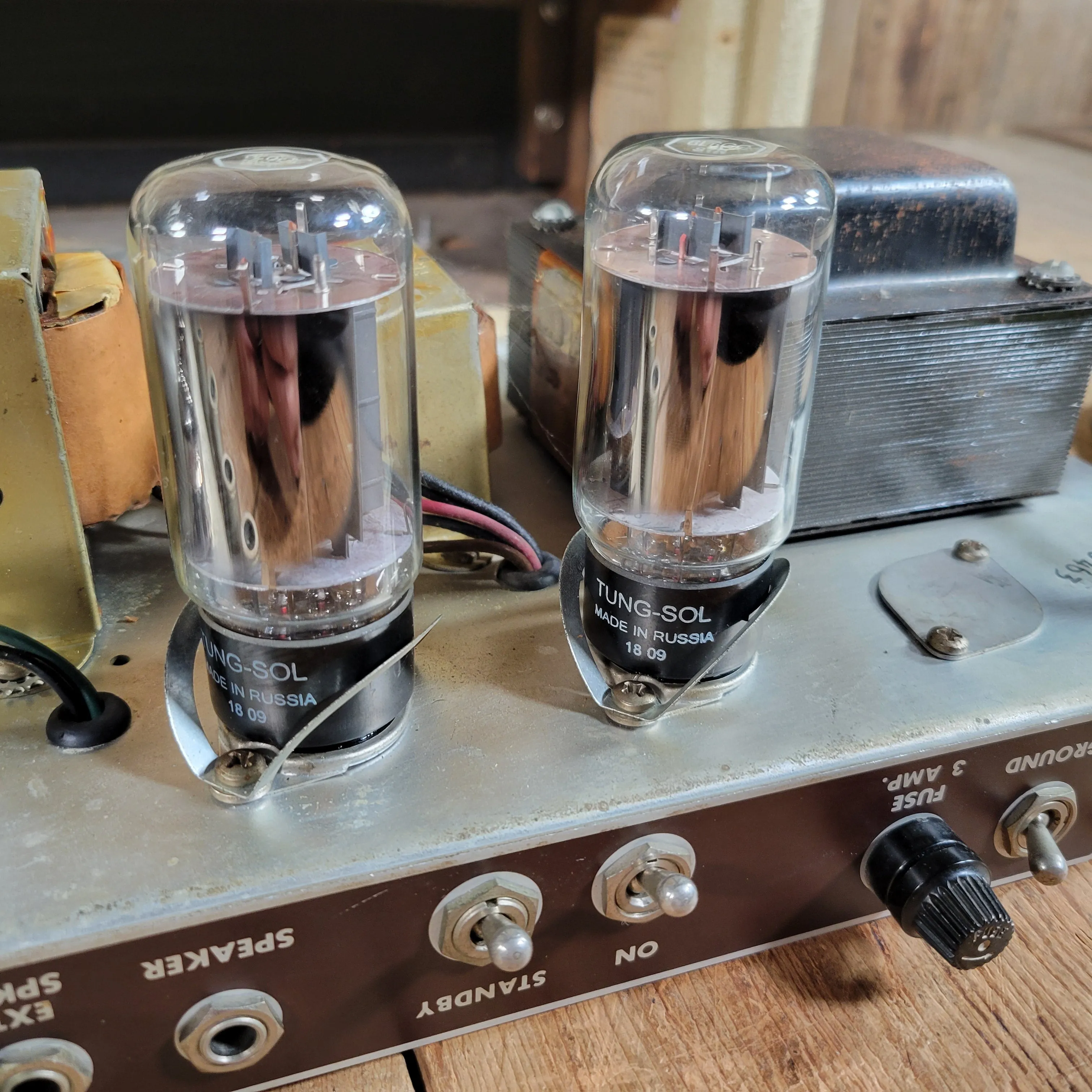 SOLD - Fender Bandmaster 6G7-A 1962 Blond Head and Cabinet