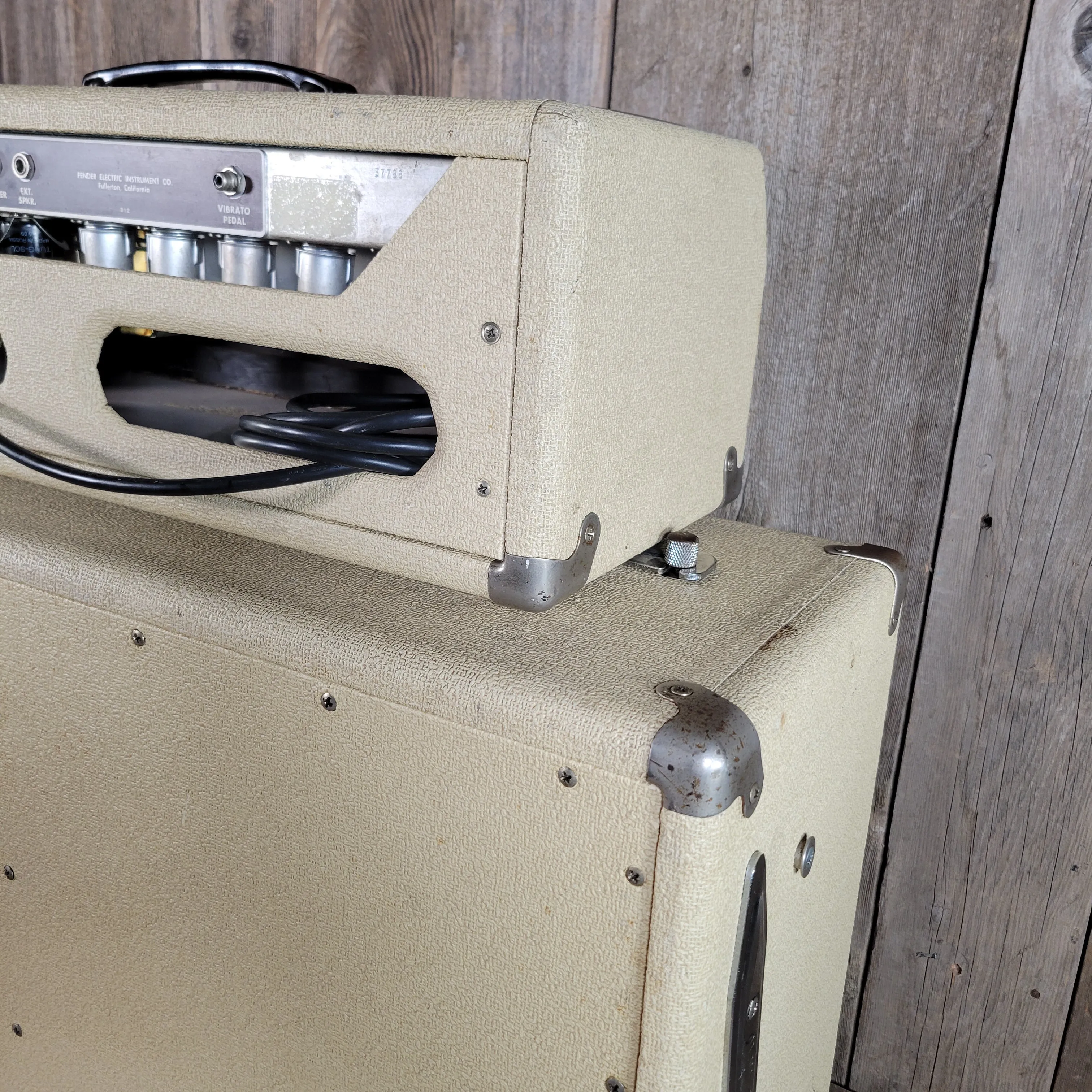 SOLD - Fender Bandmaster 6G7-A 1962 Blond Head and Cabinet