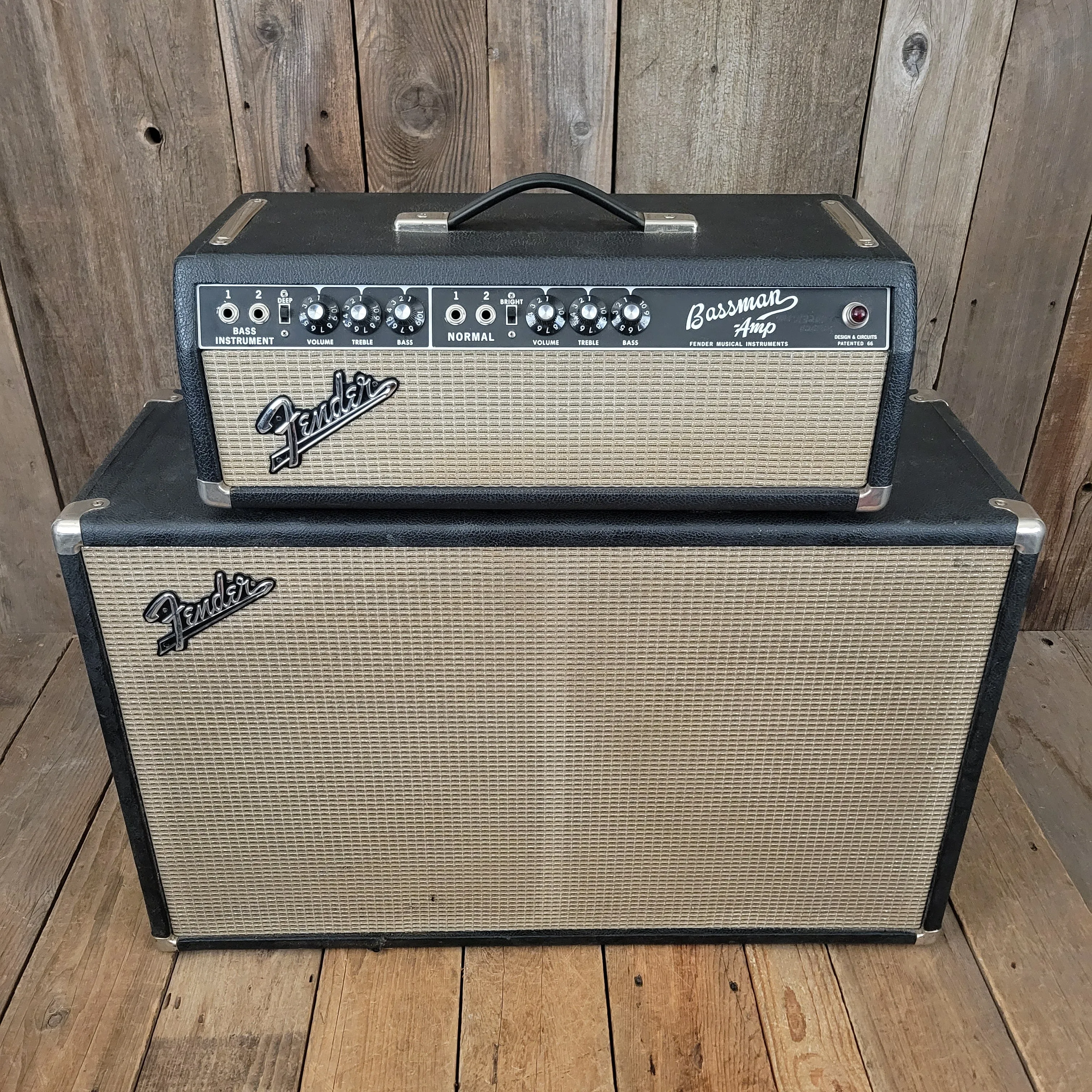 SOLD - Fender Bassman Head and 2x12 Cabinet January 1967