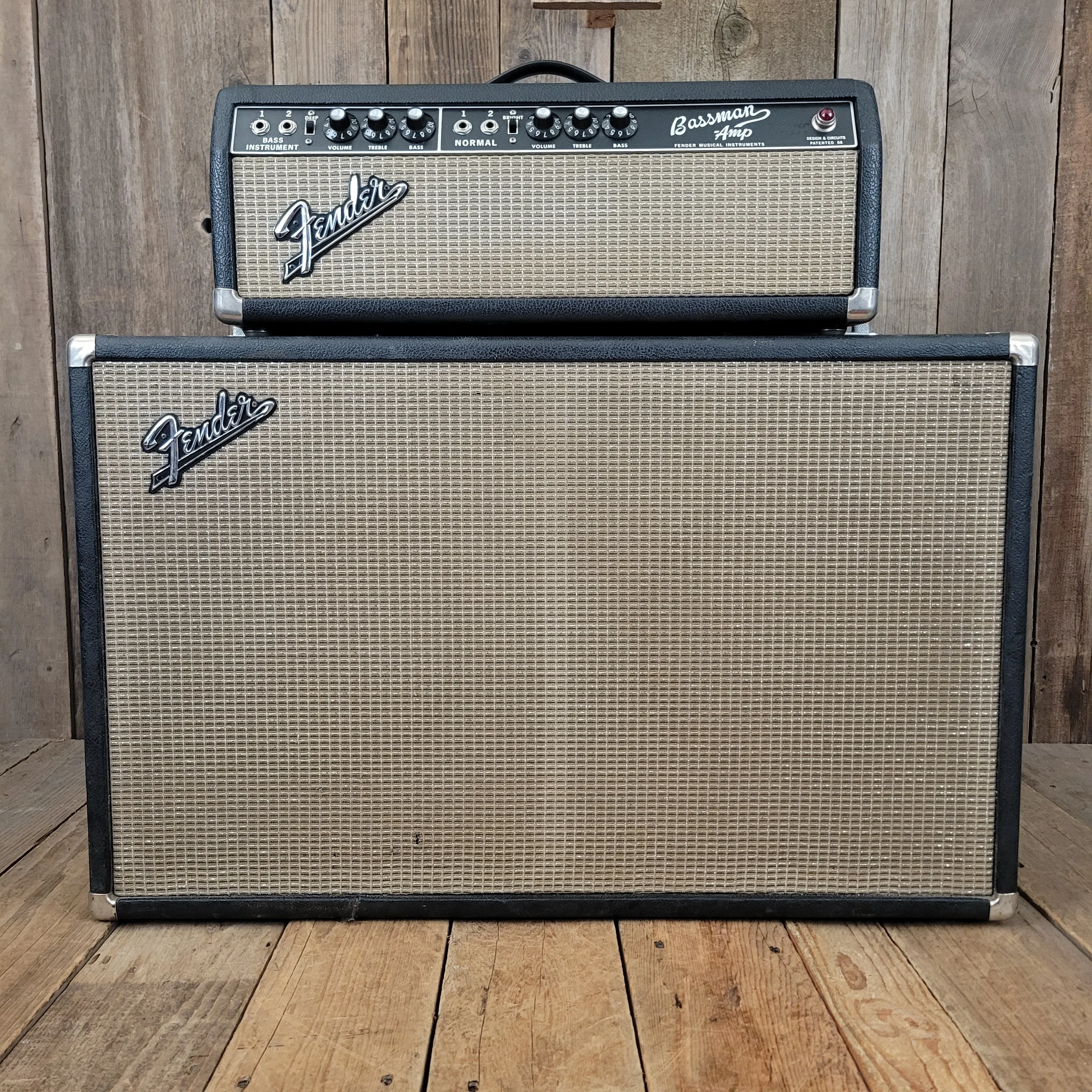 SOLD - Fender Bassman Head and 2x12 Cabinet January 1967