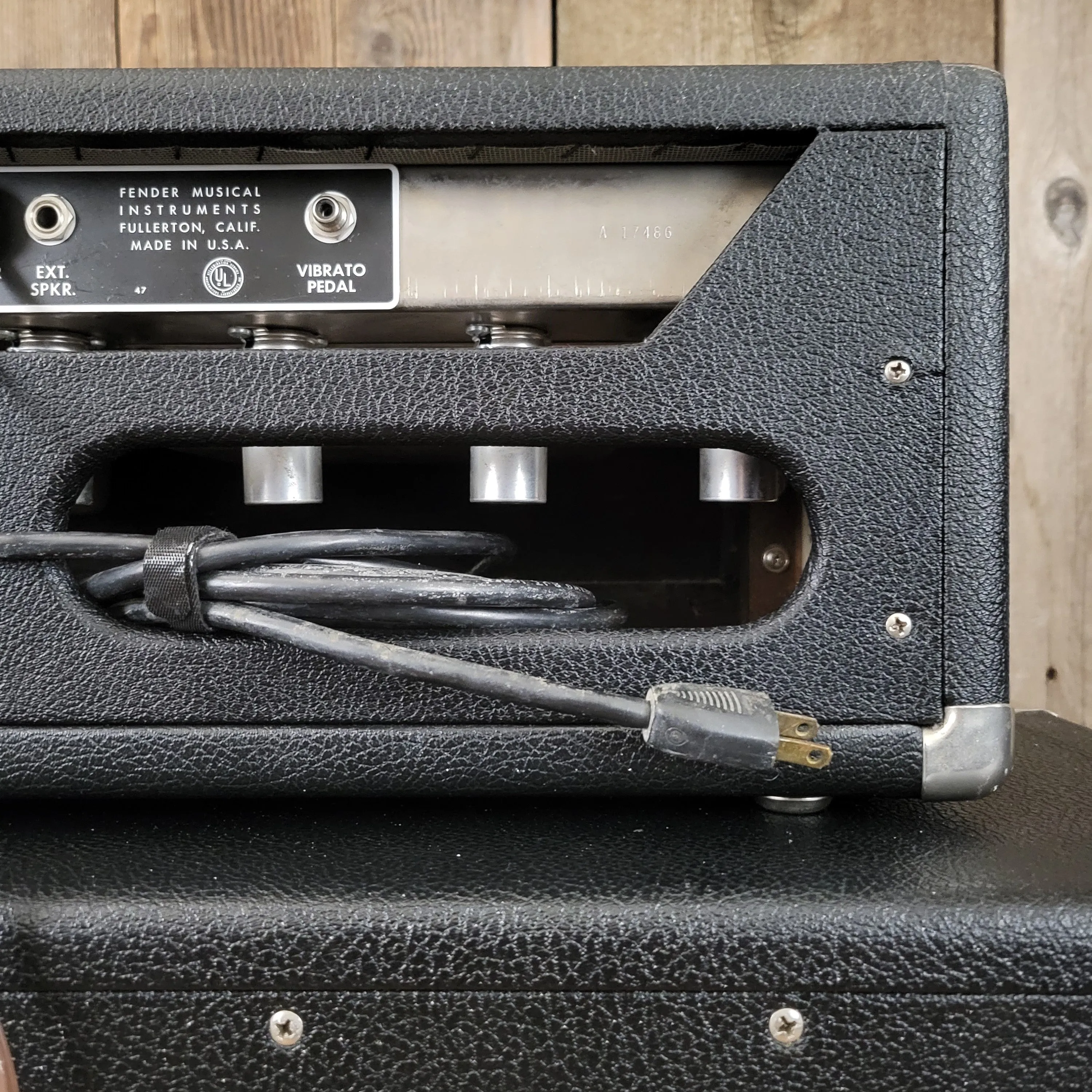 SOLD - Fender Vintage 1966 Black Panel Bandmaster AB763 40 Watt 2 Channel Head and 2x12 Cabinet