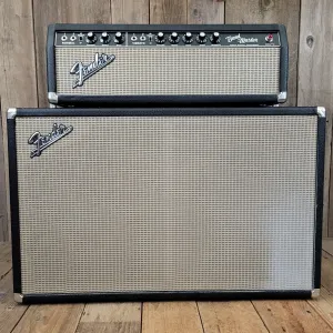 SOLD - Fender Vintage 1966 Black Panel Bandmaster AB763 40 Watt 2 Channel Head and 2x12 Cabinet