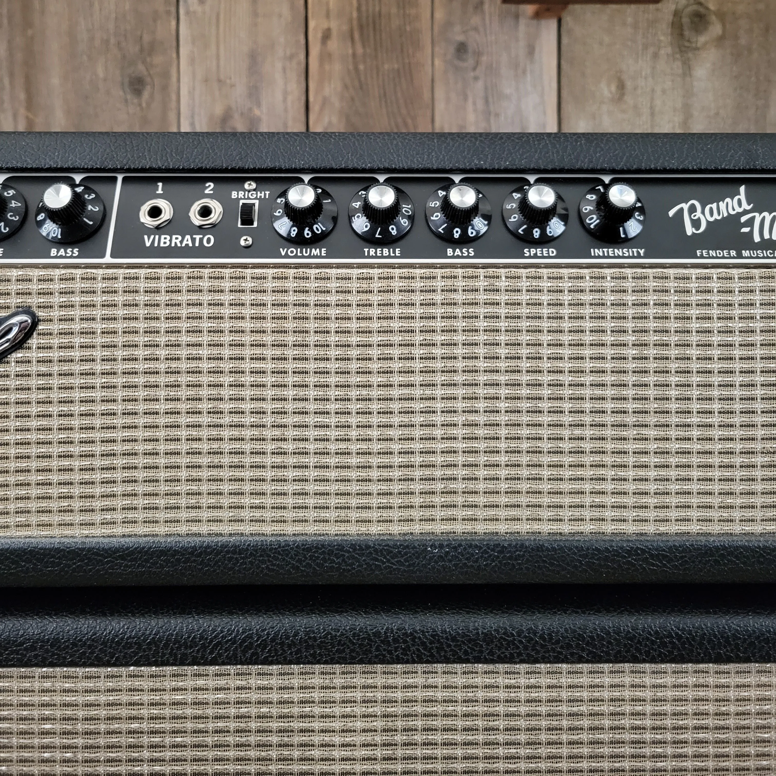 SOLD - Fender Vintage 1966 Black Panel Bandmaster AB763 40 Watt 2 Channel Head and 2x12 Cabinet