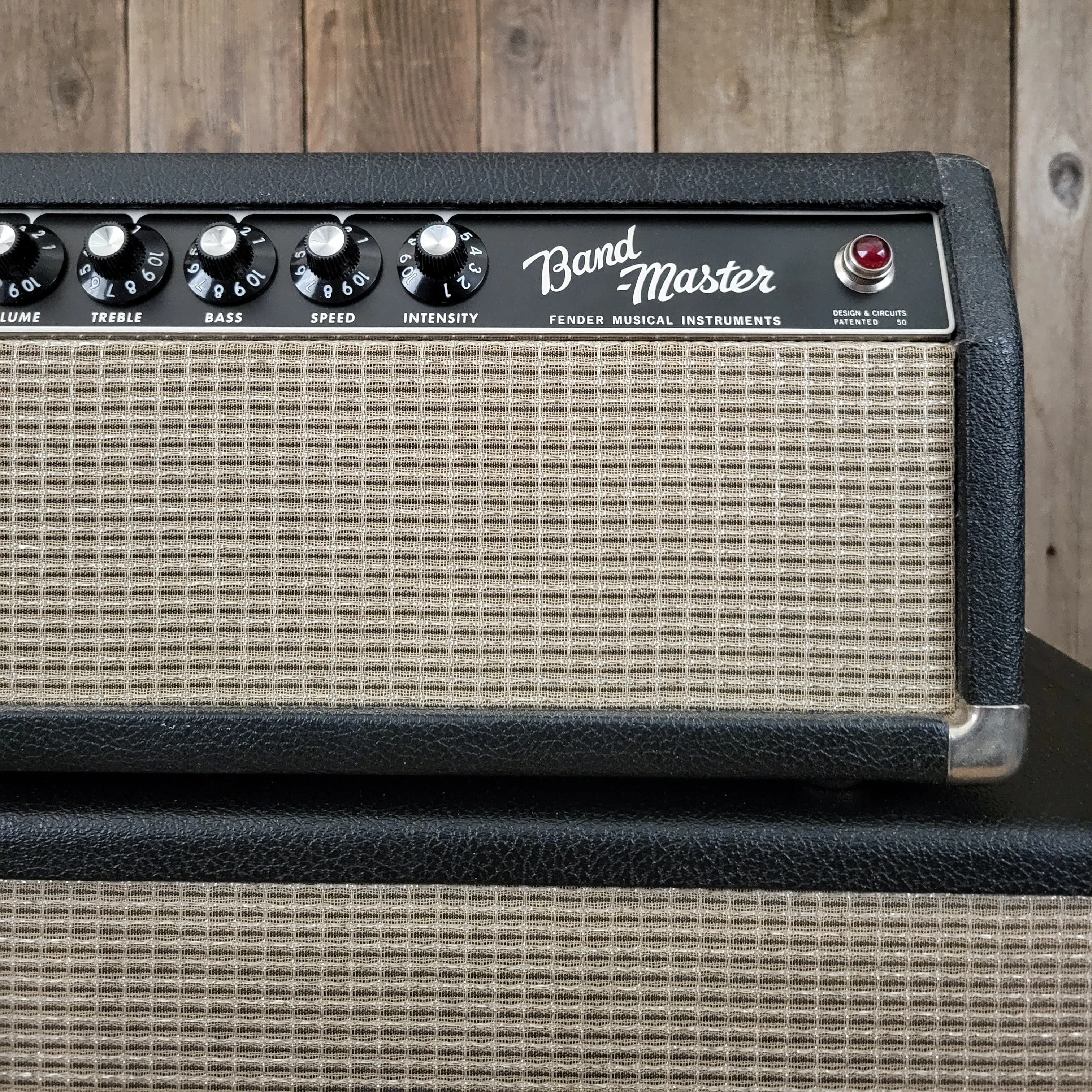 SOLD - Fender Vintage 1966 Black Panel Bandmaster AB763 40 Watt 2 Channel Head and 2x12 Cabinet