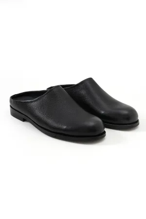 Square Toe Leather Derby Slippers