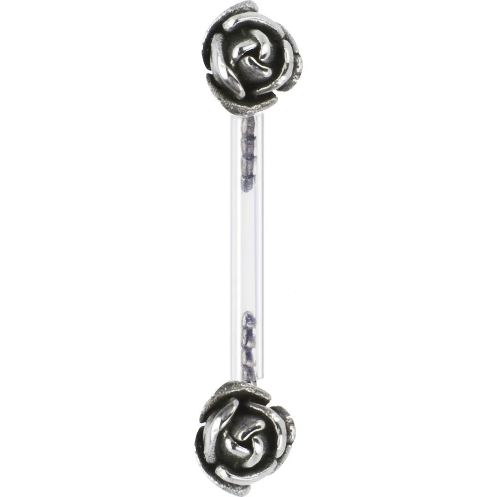 Stainless Steel Rose Flower Bioplast Intimate Piercing