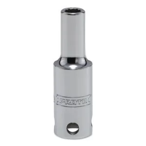 Stanley?? Products Tether-Ready Drive Deep Sockets, 3/8 in Drive, 1 in, 1 3/8 in L, 12 Points, 5232-TT