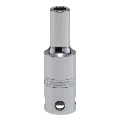 Stanley?? Products Tether-Ready Drive Deep Sockets, 3/8 in Drive, 1 in, 1 3/8 in L, 12 Points, 5232-TT