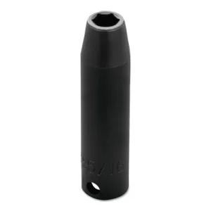 Stanley?? Products Torqueplus Deep Impact Sockets , 3/8 in Drive, 5/16 in Opening, 6 Points, 7710H
