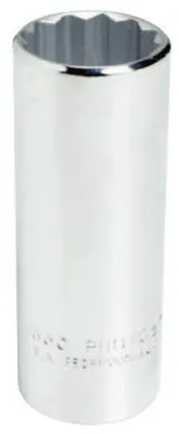 Stanley?? Products Torqueplus Deep Sockets, 1/2 in Drive, 1/2 in Opening, 6 Points, 5316H