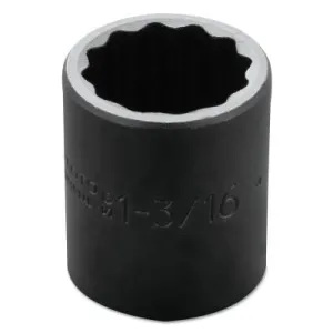 Stanley?? Products Torqueplus Impact Sockets, 1/2 in Drive, 1 3/16 in Opening, 12 Points, 7438