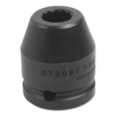 Stanley® Products Torqueplus Impact Sockets, 3/4 in Drive, 9/16 in Opening, 12 Points, 07509T