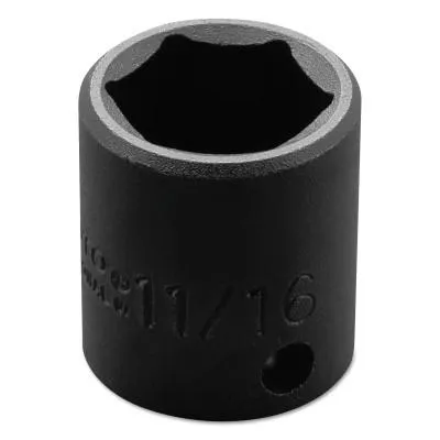 Stanley® Products Torqueplus Impact Sockets 3/8 in, 3/8" Dr, 11/16 in, 6 Pt, 7222H