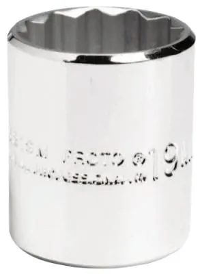 Stanley® Products Torqueplus Metric Sockets 3/8 in, 3/8 in Drive, 19 mm, 6 Points, 5219MH