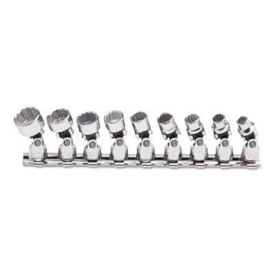 Stanley® Products Torqueplus Universal Socket Sets, 1/4 in, 12 Point, 9 Piece, 47107
