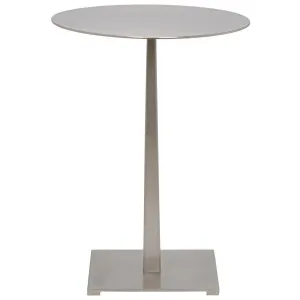 Stiletto Side Table, Metal with Antique Silver