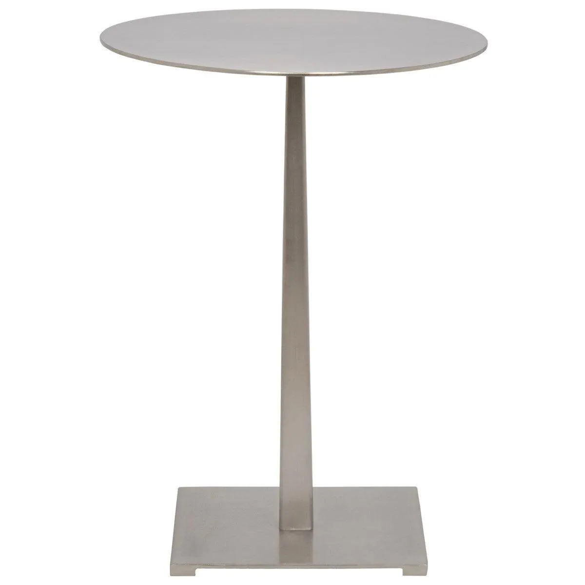 Stiletto Side Table, Metal with Antique Silver