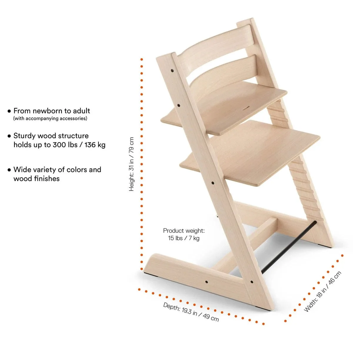 Stokke Tripp Trapp® High Chair² and Cushion² with Stokke® Tray (Complete)
