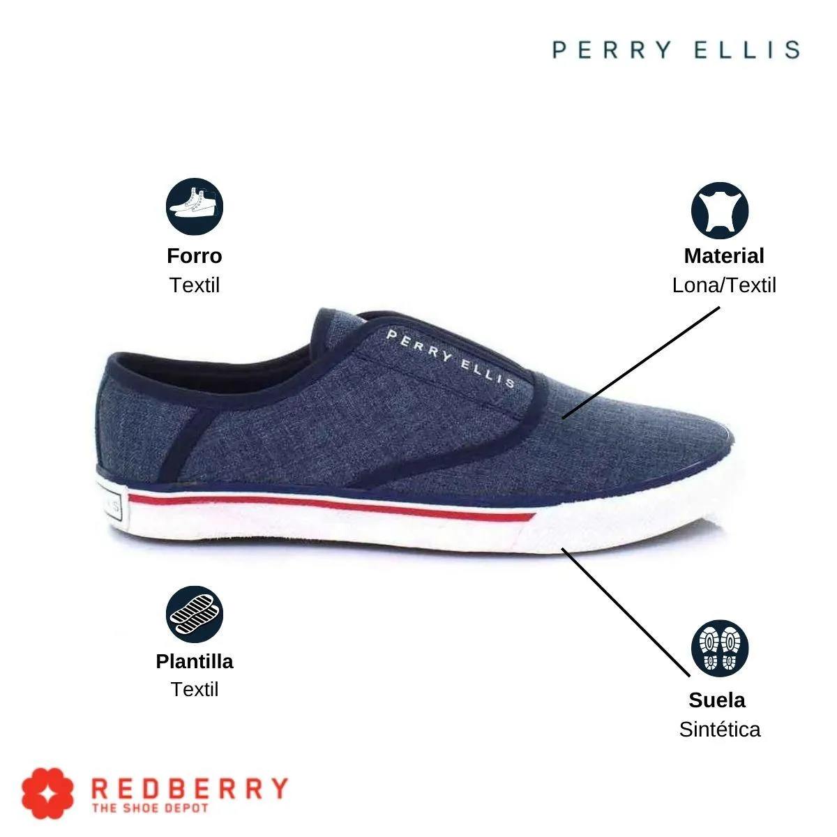 Tenis Perry Ellis Hombre Casual 5493