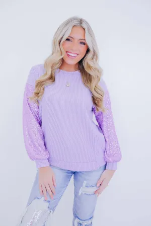 Tessa Textured Sequin Sleeve Top - 3 Colors