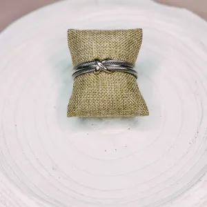TESSA THREE ROW GOLD AND SILVER CABLE BRACELET