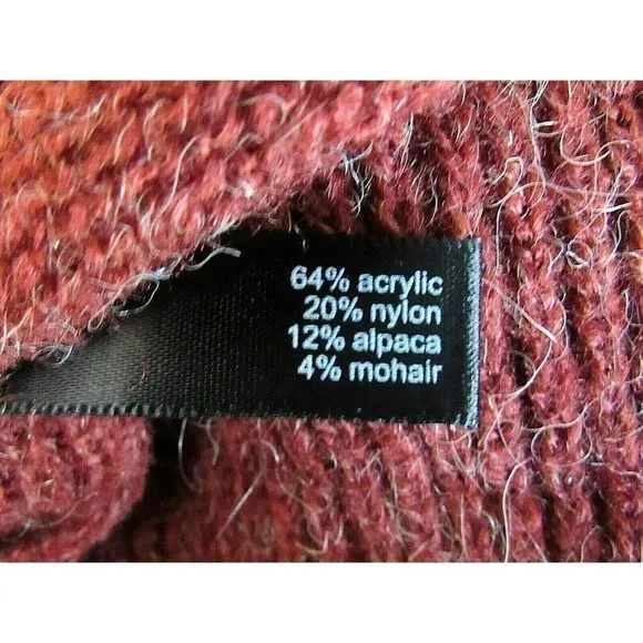 The Limited Size S Orange Cozy Alpaca Mohair Blend Waterfall Cardigan Sweater