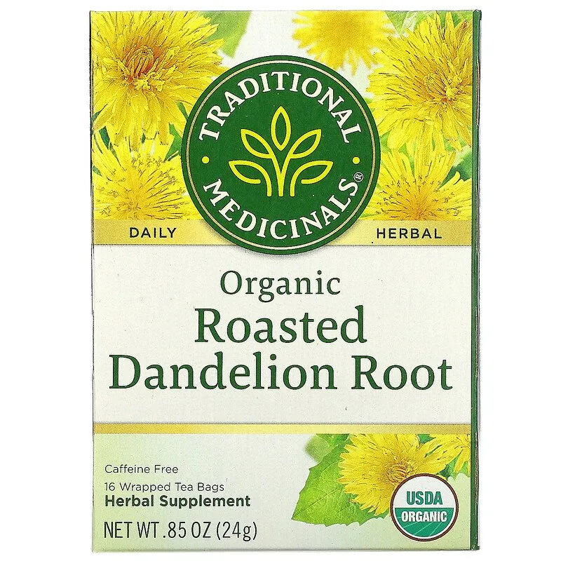 Traditional Medicinals Organic Roasted Dandelion Root Herbal Tea 16s