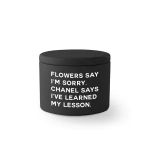 Travel Candle Black - Flowers Say I'm Sorry