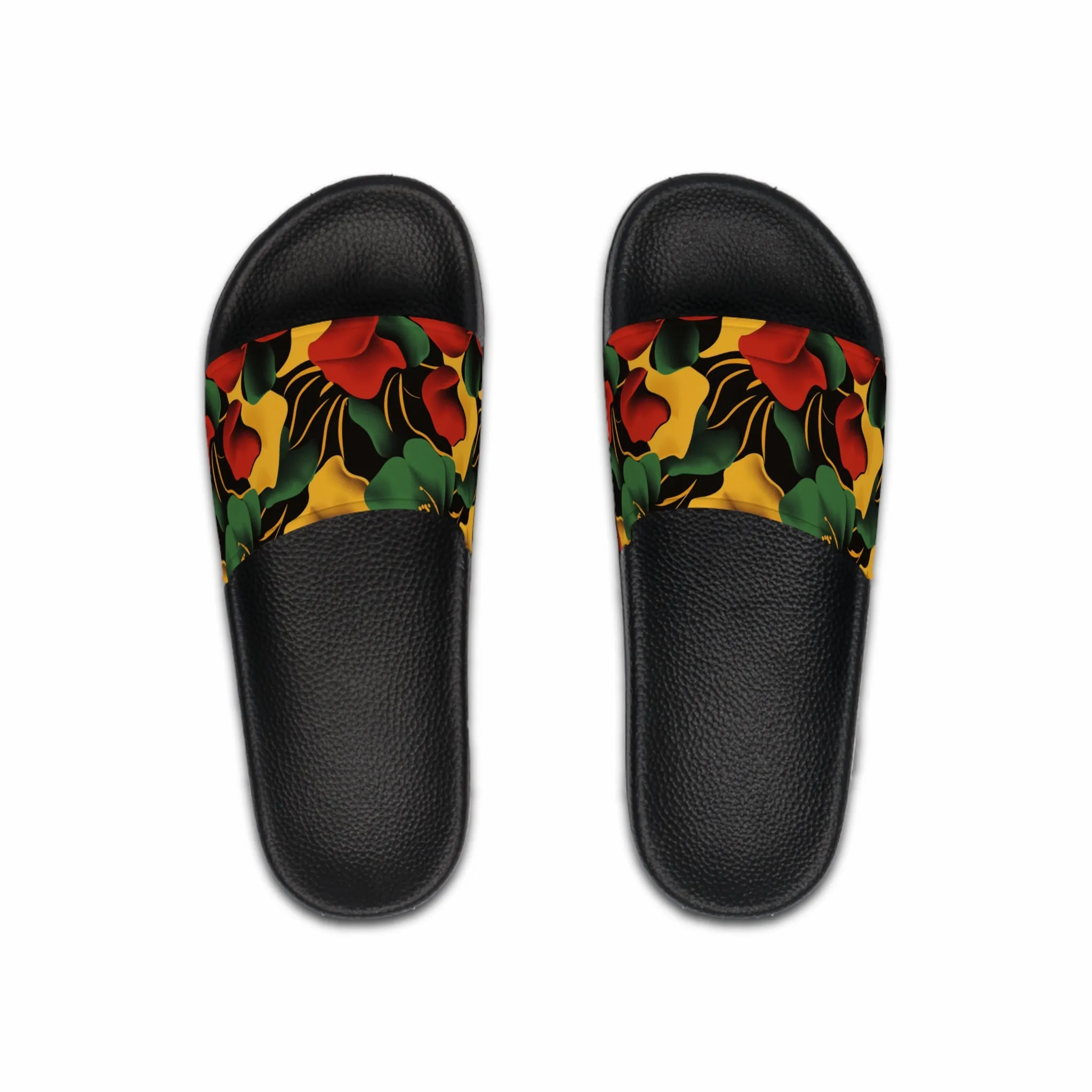 Tropical Floral Slide Sandals for Men Summer Slippers Beach Footwear Relaxation Shoes Gift for Him