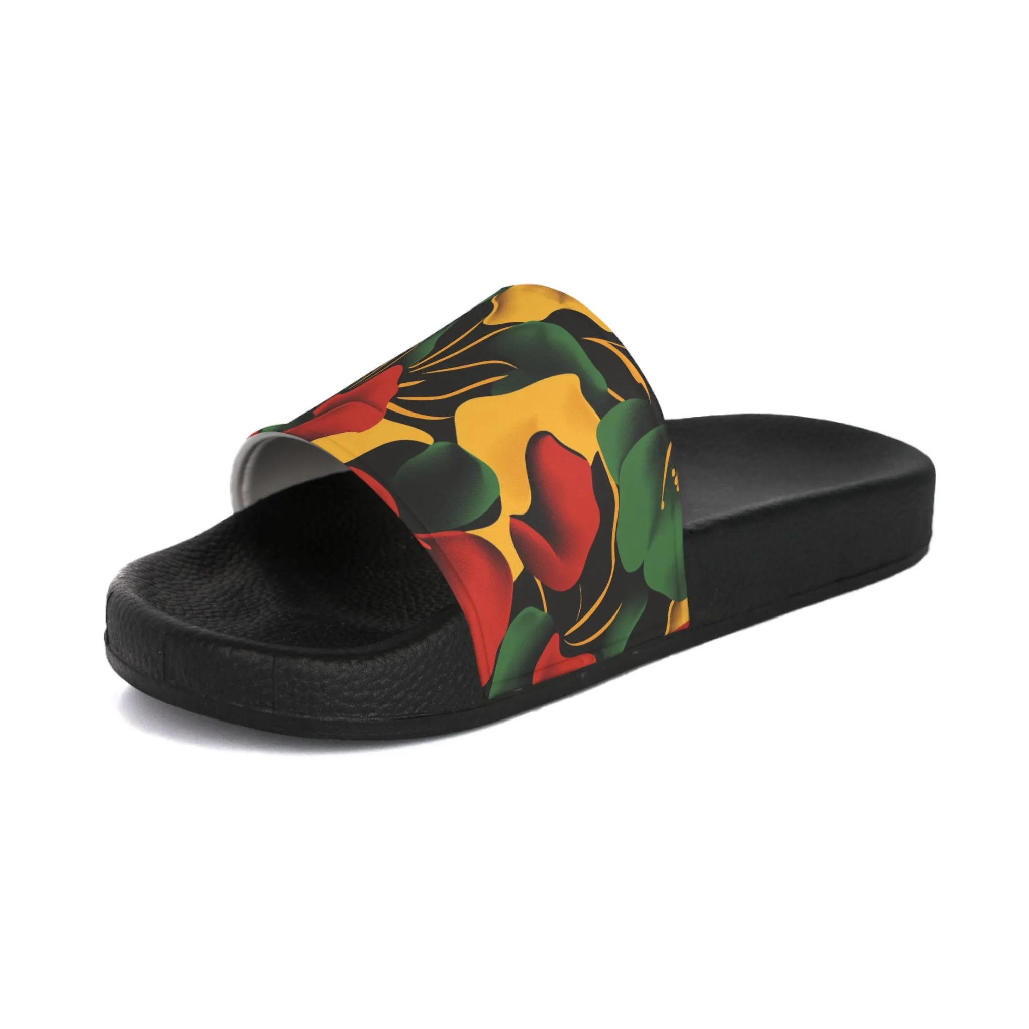 Tropical Floral Slide Sandals for Men Summer Slippers Beach Footwear Relaxation Shoes Gift for Him
