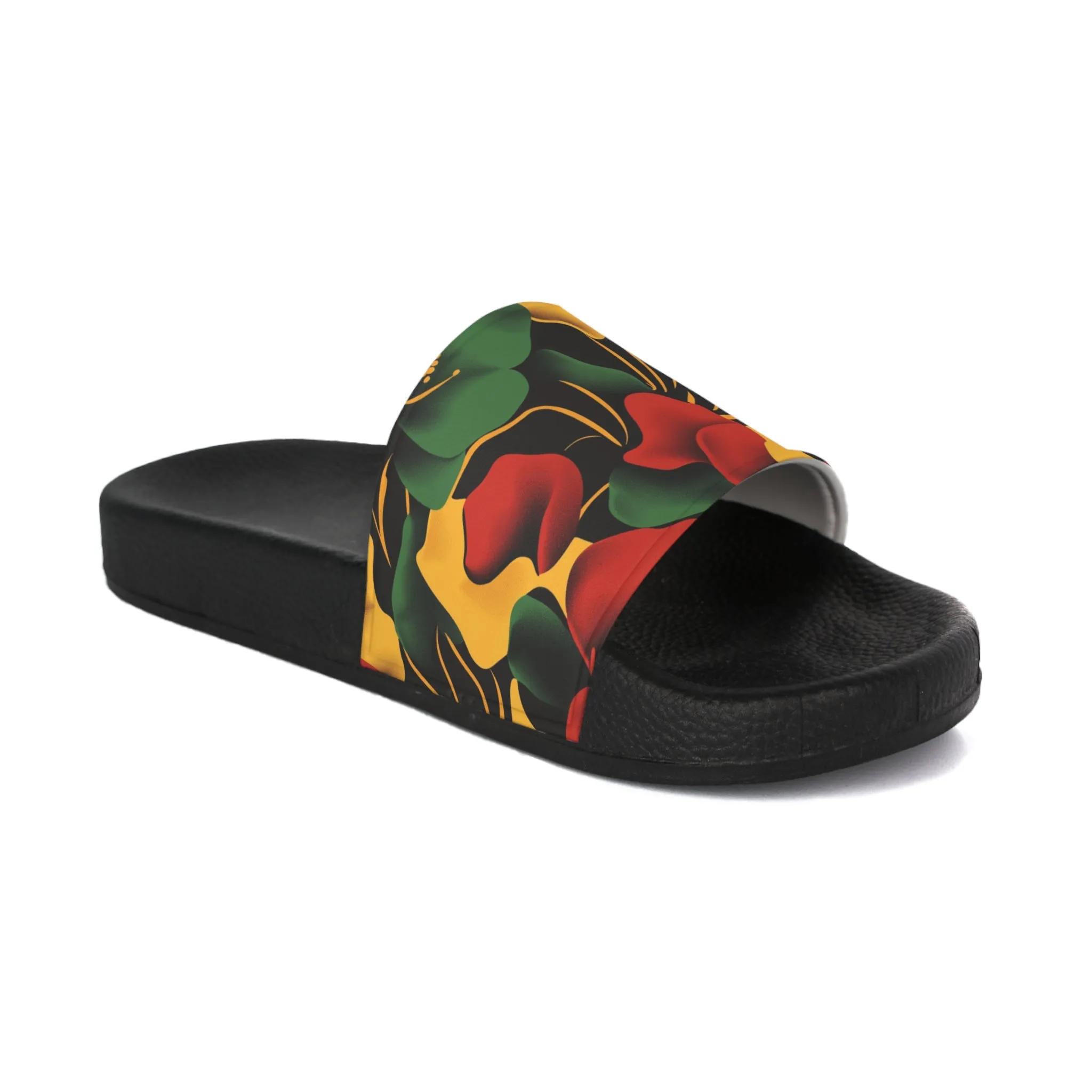 Tropical Floral Slide Sandals for Men Summer Slippers Beach Footwear Relaxation Shoes Gift for Him