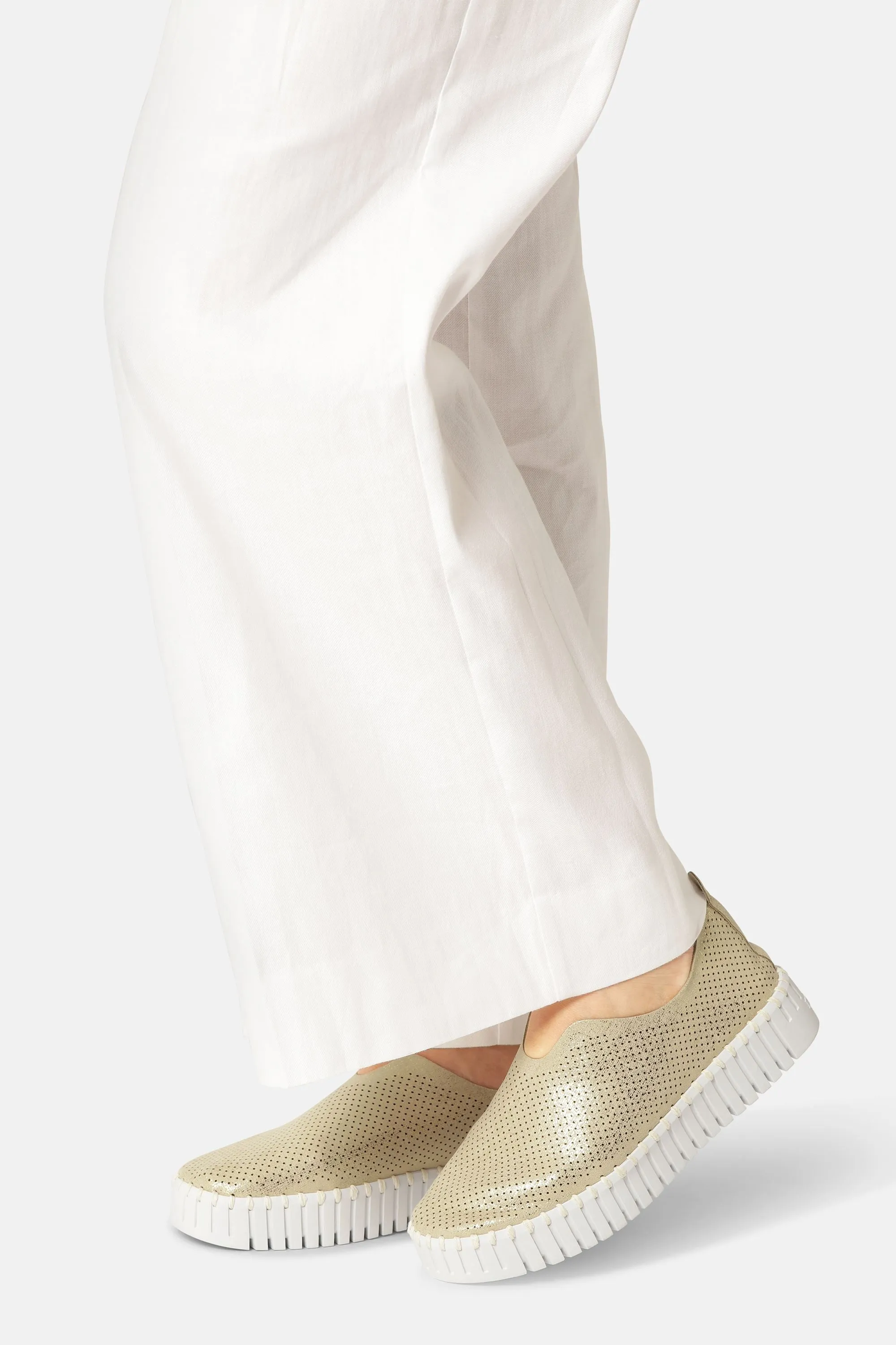 Tulip Plateauschuhe Glitter - Platin White