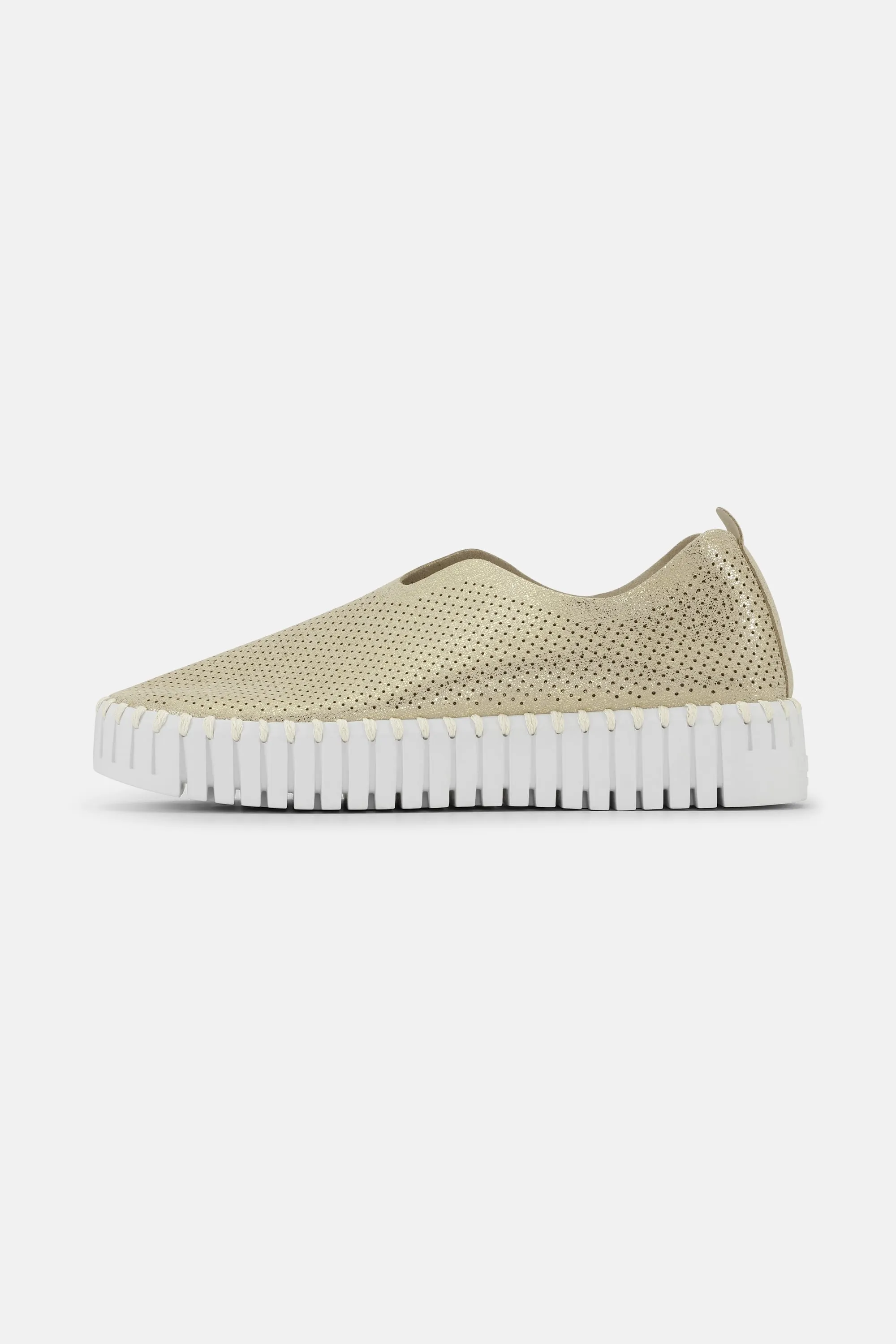 Tulip Plateauschuhe Glitter - Platin White
