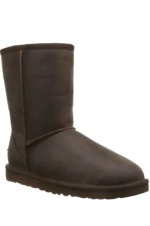 UGG Kids Classic Short Leather Brown Boots