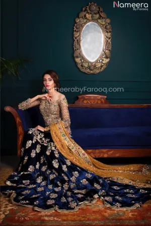 Velvet Pakistani Bridal Dresses for Wedding Wear #BN998