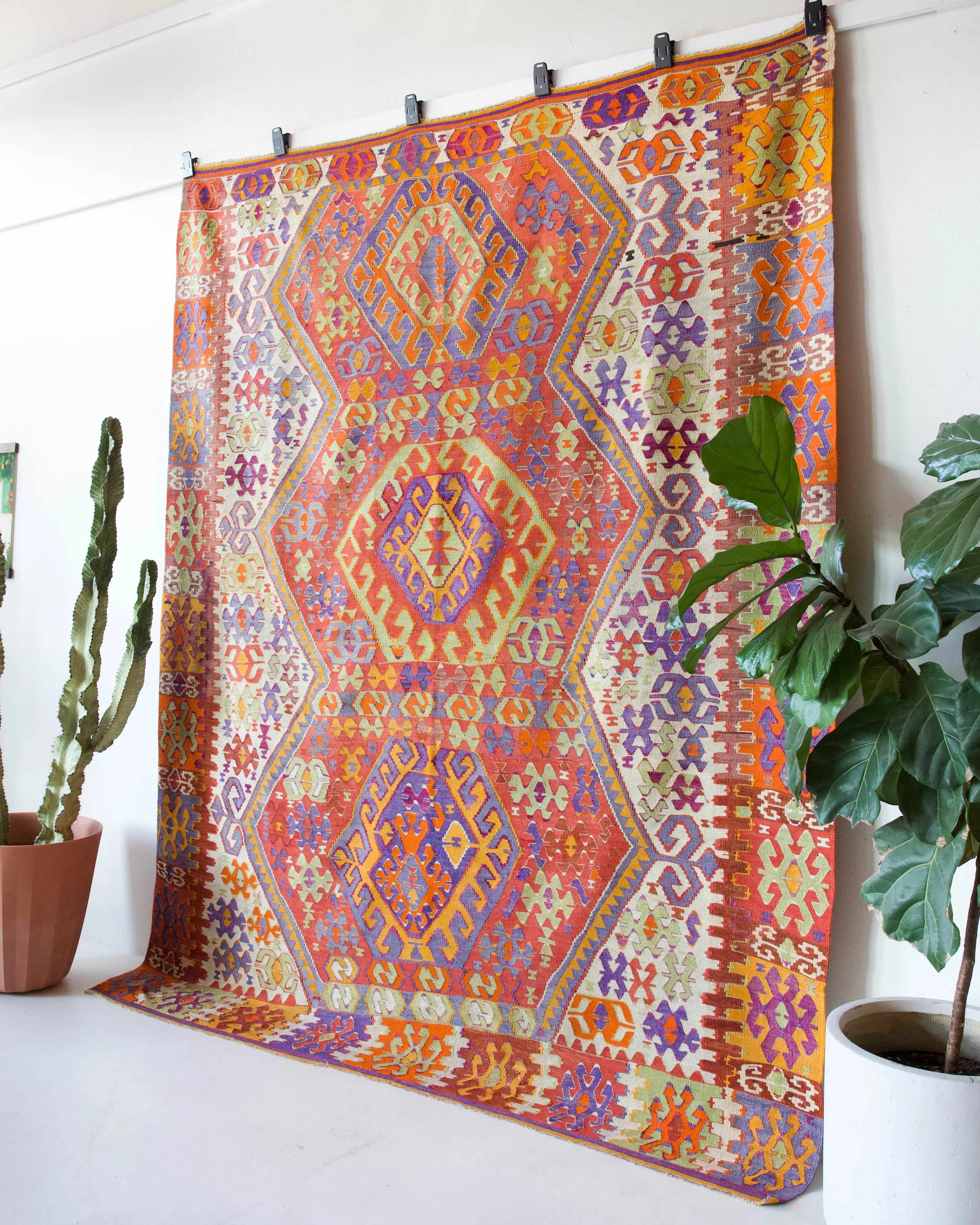 Vintage Kutahya Kilim Rug 6'7"x9'5"