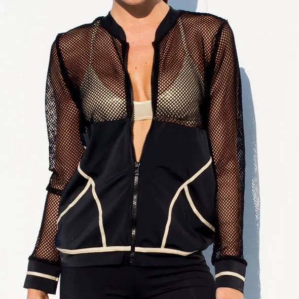 WARRIOR SPIRIT - Fishnet Bomber Jacket
