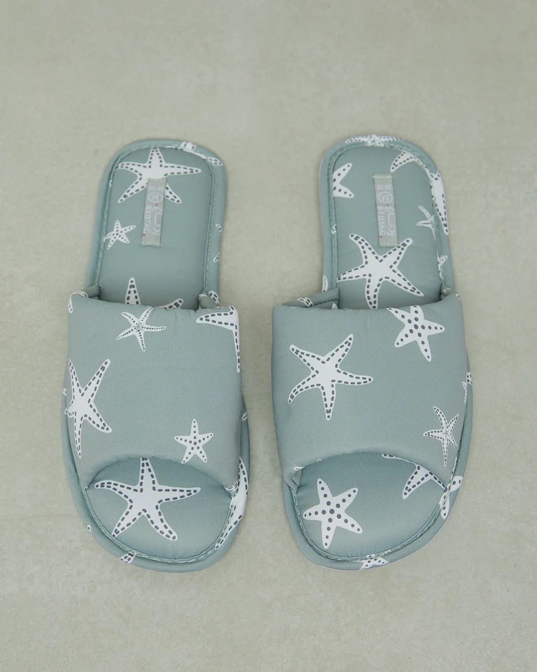 Women Mint Printed Slipper
