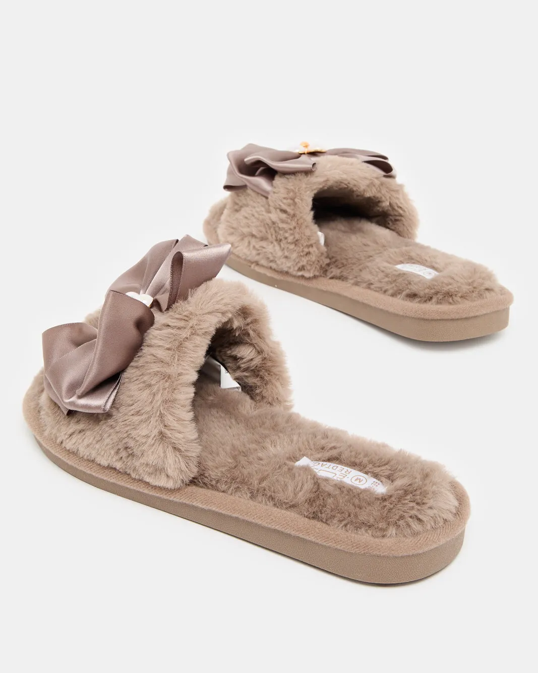 Women Taupe Embellished Slipper