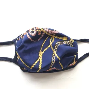 Women's Ariella USA | Adult Face Mask | Navy Blue Chain